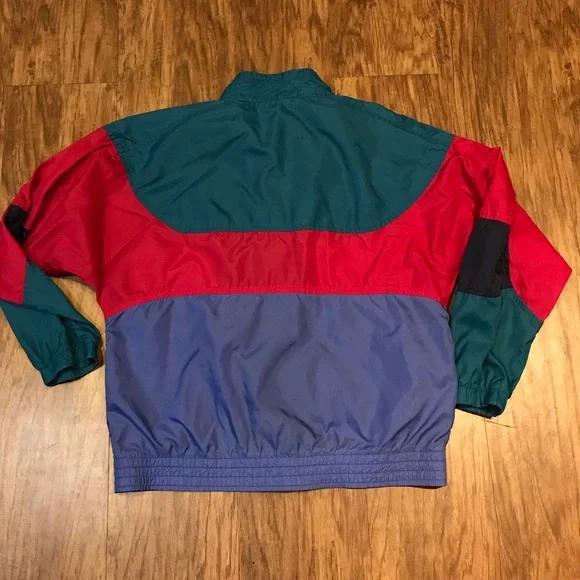 Vintage Nike Womens Red‎ green Blue Windbreaker L - Picture 2 of 4